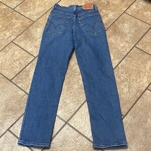 Levi's Wedgie Straight Size 24 Vintage Inspired Blue Jeans